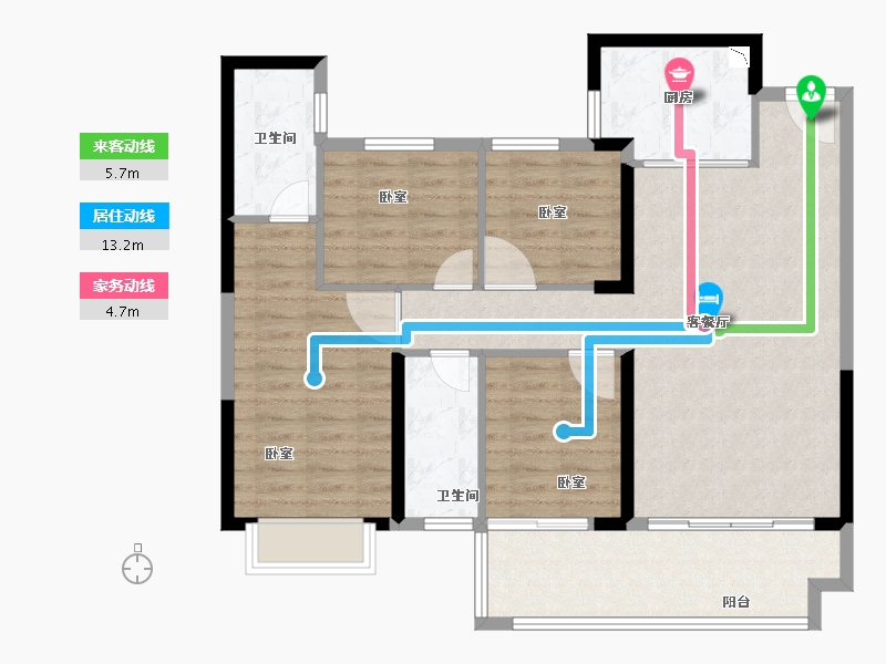 福建省-泉州市-源昌江南城-98.00-户型库-动静线