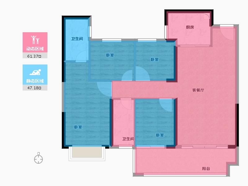 福建省-泉州市-源昌江南城-98.00-户型库-动静分区