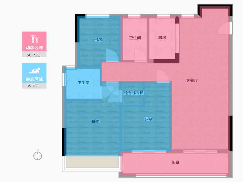 浙江省-湖州市-漾山宸院-87.11-户型库-动静分区