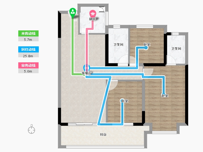 福建省-莆田市-保利城·湖心岛-97.99-户型库-动静线