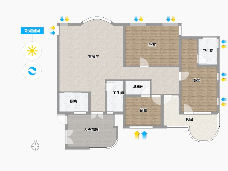 山东省-烟台市-振华海滨假日-166.00-户型库-采光通风