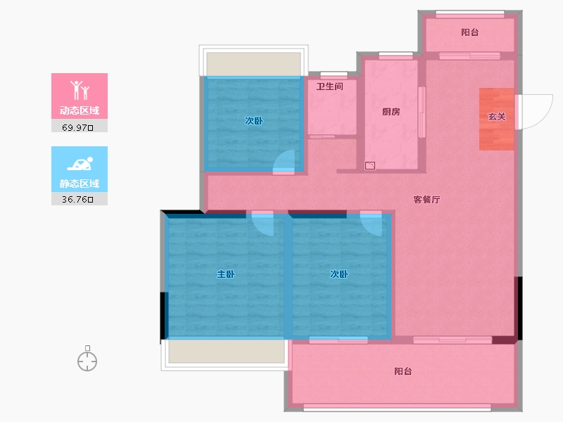 安徽省-阜阳市-锦绣阮城-95.00-户型库-动静分区