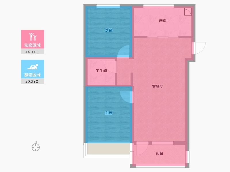 吉林省-长春市-御桂园咏椿-57.90-户型库-动静分区