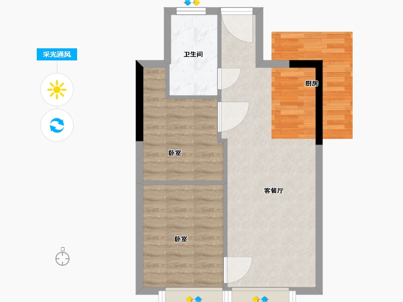 浙江省-湖州市-永晖·壹号院观澜-51.00-户型库-采光通风