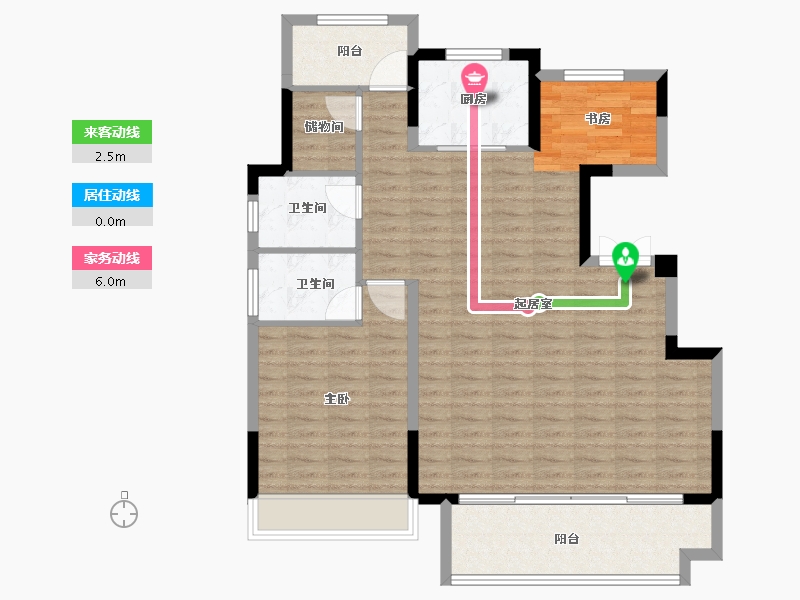 安徽省-亳州市-利辛三巽铂悦府-99.97-户型库-动静线