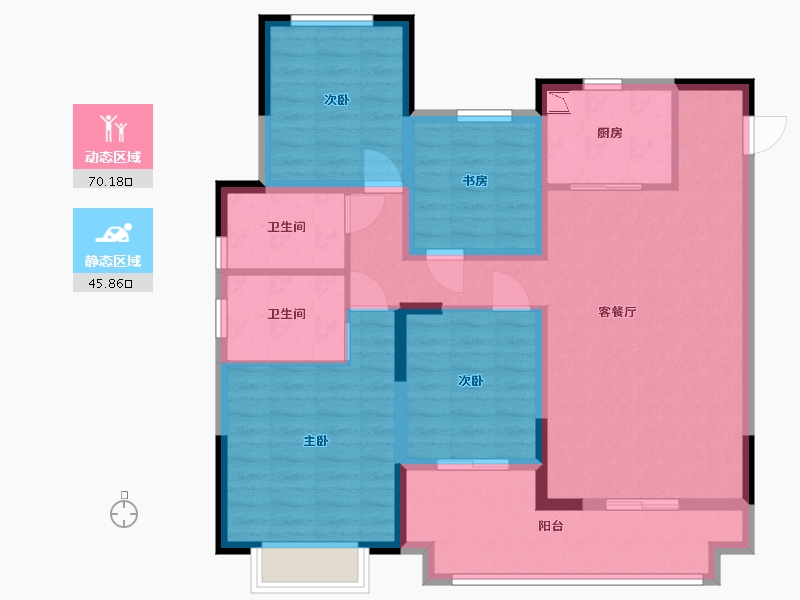 江西省-赣州市-宁都中梁壹号院-103.20-户型库-动静分区