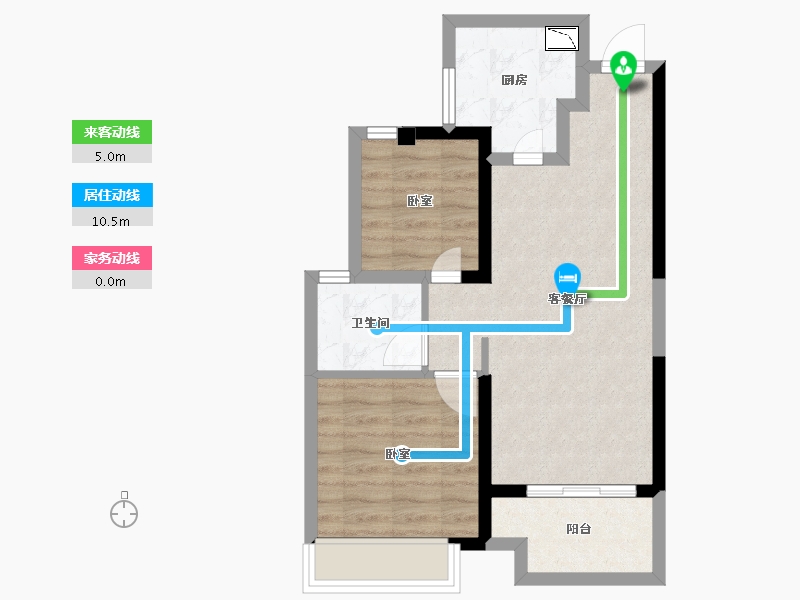 福建省-泉州市-保利住宅第5湾-54.99-户型库-动静线