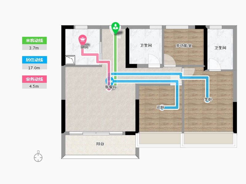 浙江省-杭州市-金隅森临澜府-79.35-户型库-动静线