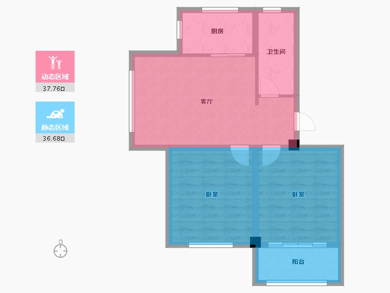 山东省-威海市-悦福苑-66.66-户型库-动静分区