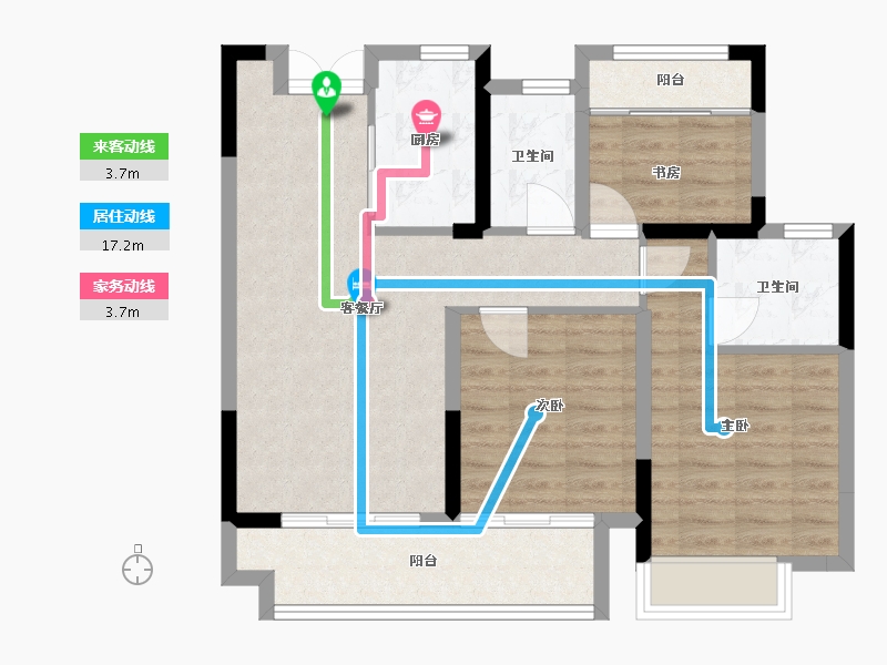 江西省-上饶市-友邦皇家公馆二期-82.00-户型库-动静线