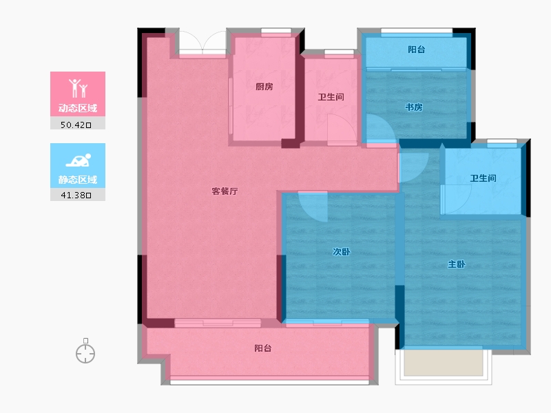 江西省-上饶市-友邦皇家公馆二期-82.00-户型库-动静分区