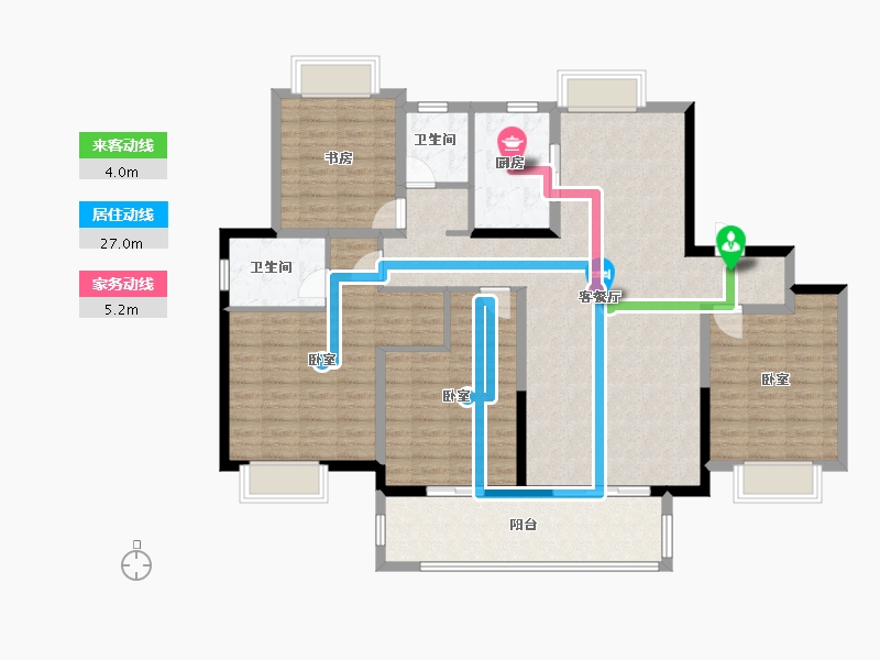 江苏省-镇江市-中南颐居合山居·彩虹街-134.00-户型库-动静线