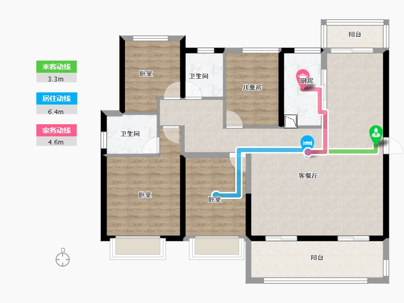 福建省-莆田市-联发君领兰溪-110.00-户型库-动静线