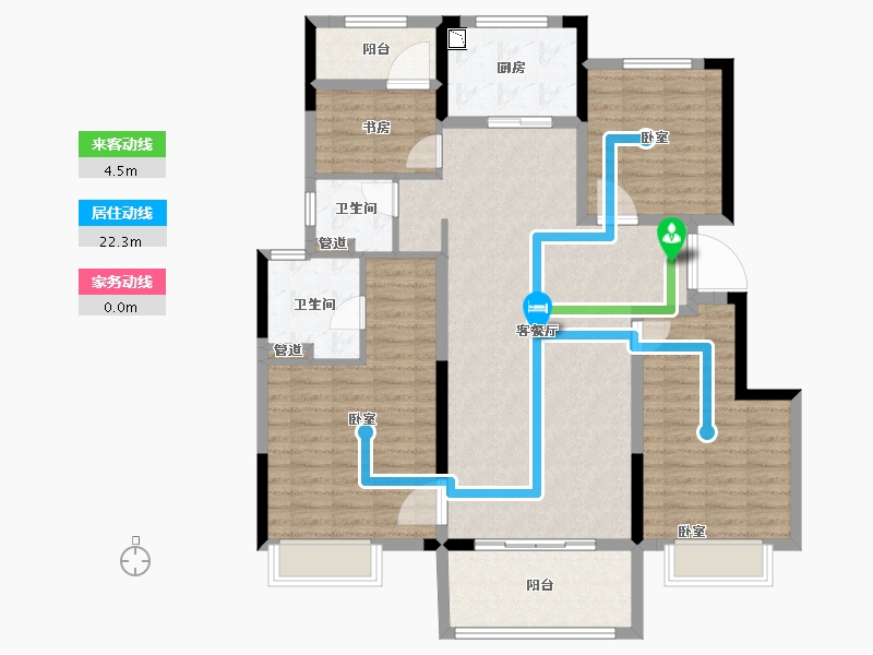 浙江省-宁波市-凯旋府-121.06-户型库-动静线