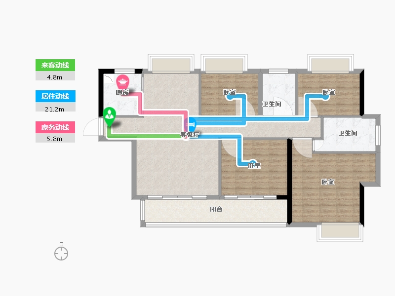 福建省-莆田市-香港财富中心悦城-111.00-户型库-动静线