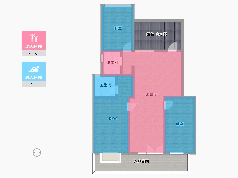 山东省-烟台市-磁山温泉小镇-112.37-户型库-动静分区