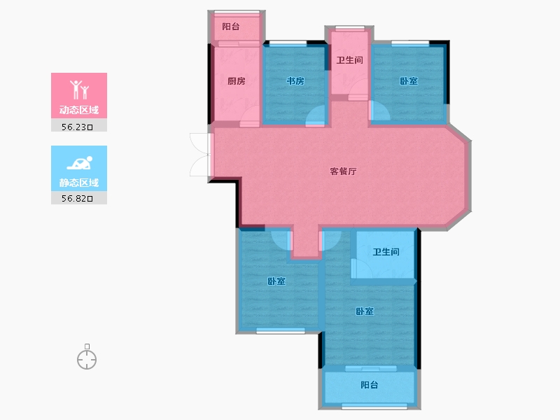 安徽省-合肥市-圣联梦溪小镇-99.97-户型库-动静分区