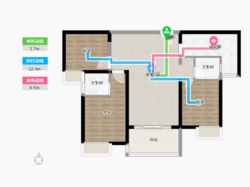 福建省-泉州市-广海新景悦府-83.99-户型库-动静线