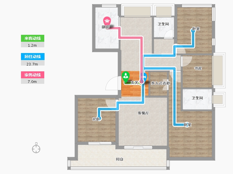 浙江省-衢州市-德信君宸-106.99-户型库-动静线