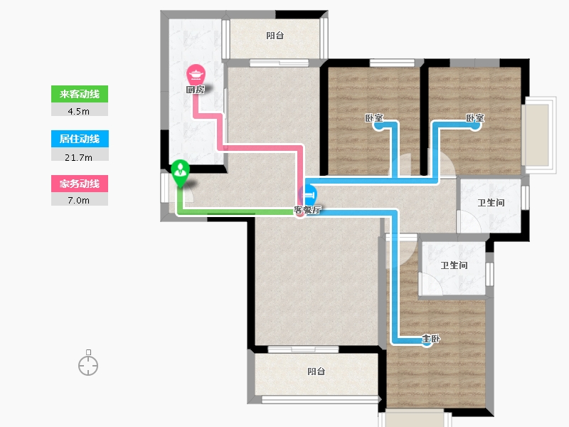 福建省-泉州市-鑫亿山水壹号-94.94-户型库-动静线