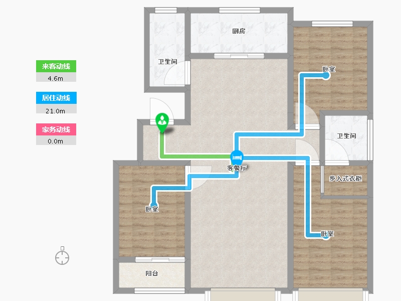 山东省-淄博市-财富世家-111.54-户型库-动静线