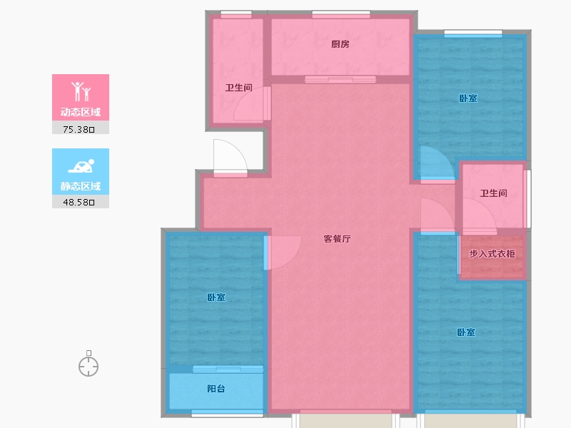 山东省-淄博市-财富世家-111.54-户型库-动静分区