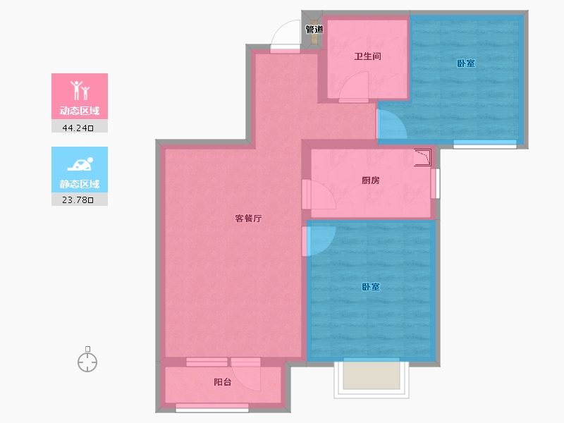 山东省-青岛市-海尔产城创悦湖兰庭-60.00-户型库-动静分区