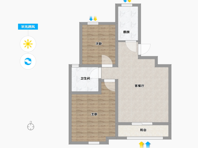 山东省-青岛市-盛世桃源-73.01-户型库-采光通风