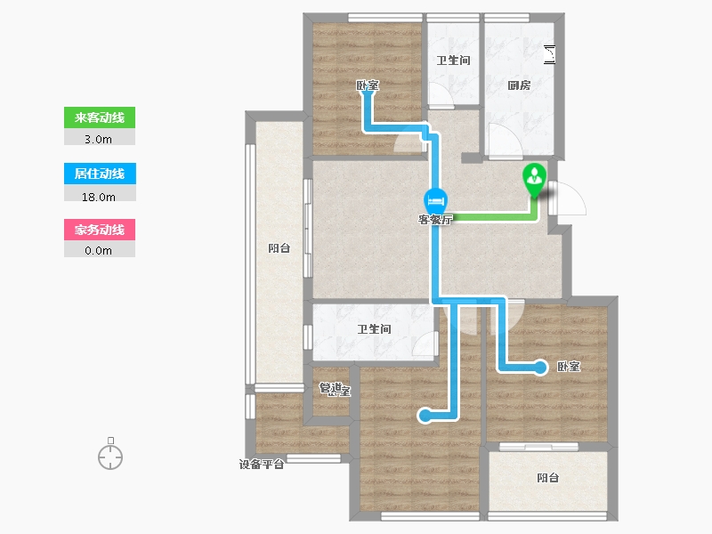 浙江省-舟山市-绿城·海棠园-92.01-户型库-动静线