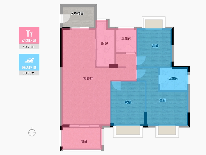 福建省-南平市-富金湖壹号-85.00-户型库-动静分区