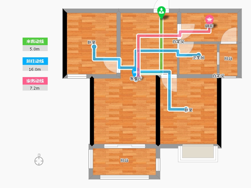 江苏省-镇江市-粤港·臻园-72.01-户型库-动静线