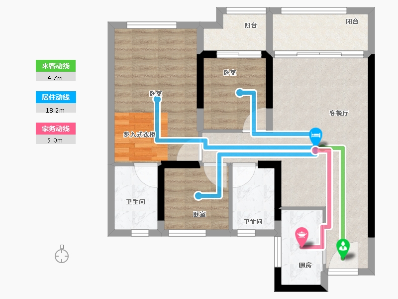 福建省-泉州市-美岭新榜园-71.00-户型库-动静线