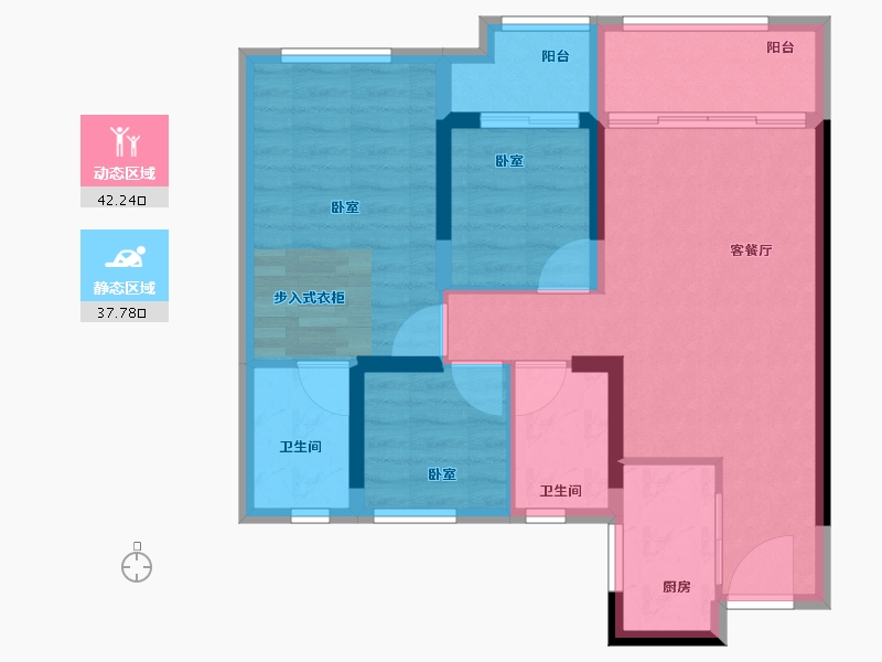 福建省-泉州市-美岭新榜园-71.00-户型库-动静分区