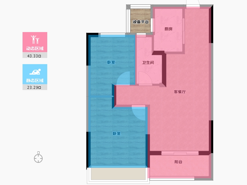 浙江省-金华市-义乌望辰府-61.00-户型库-动静分区