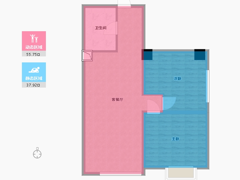 山东省-青岛市-合创大厦-84.50-户型库-动静分区