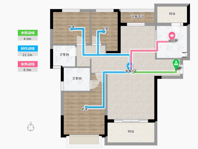 浙江省-湖州市-湖州恒大珺睿府-99.00-户型库-动静线