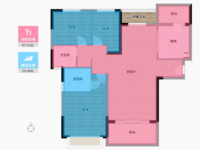 浙江省-湖州市-湖州恒大珺睿府-99.00-户型库-动静分区