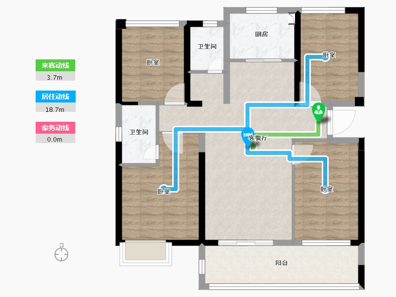 福建省-泉州市-保利住宅第5湾-93.99-户型库-动静线