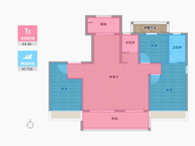 安徽省-合肥市-望江台-97.08-户型库-动静分区