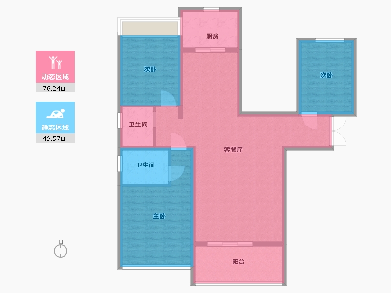 江西省-赣州市-龙城江山-113.60-户型库-动静分区