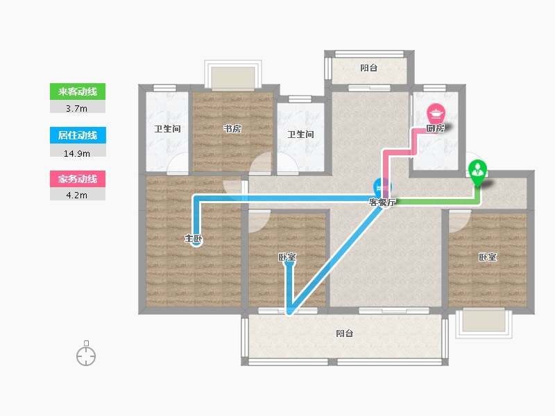 江西省-上饶市-晶科·滨江1号-102.94-户型库-动静线