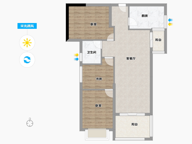 福建省-莆田市-建工・ECO状元府-78.00-户型库-采光通风