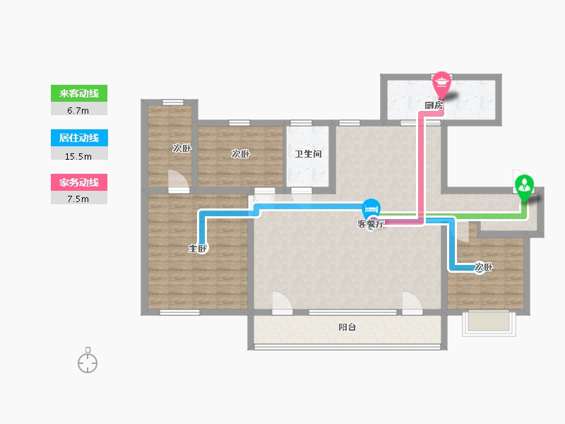 山东省-青岛市-中海林溪世家-114.00-户型库-动静线