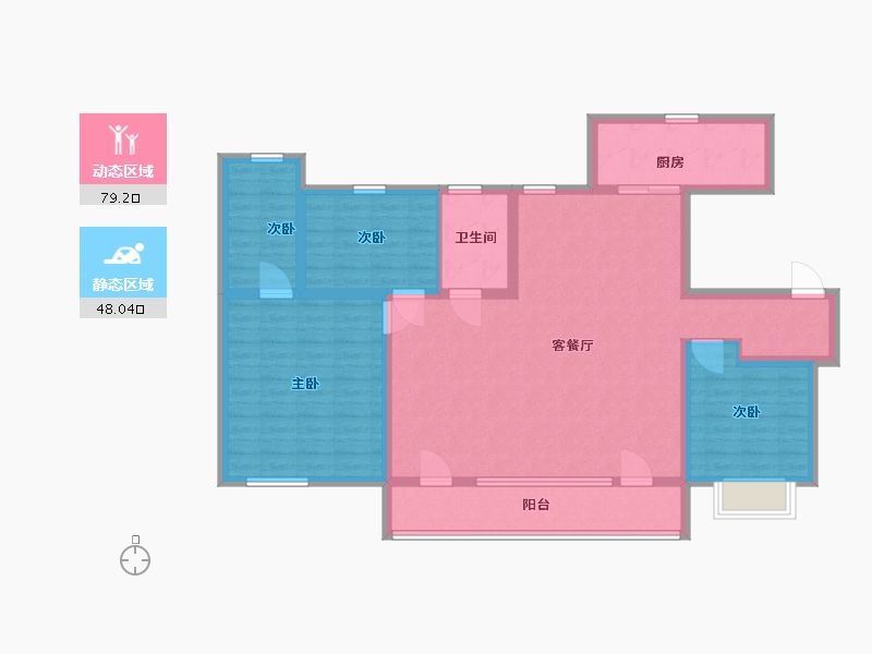 山东省-青岛市-中海林溪世家-114.00-户型库-动静分区