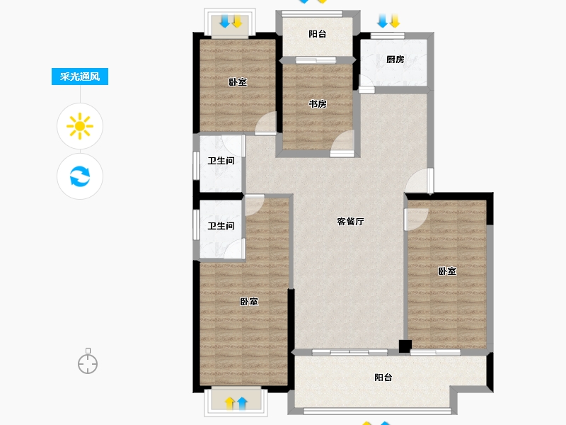 福建省-莆田市-建工・ECO状元府-114.00-户型库-采光通风