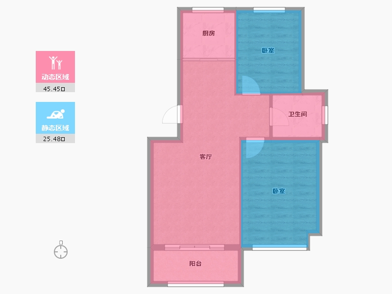 山东省-威海市-建大未来城-64.45-户型库-动静分区