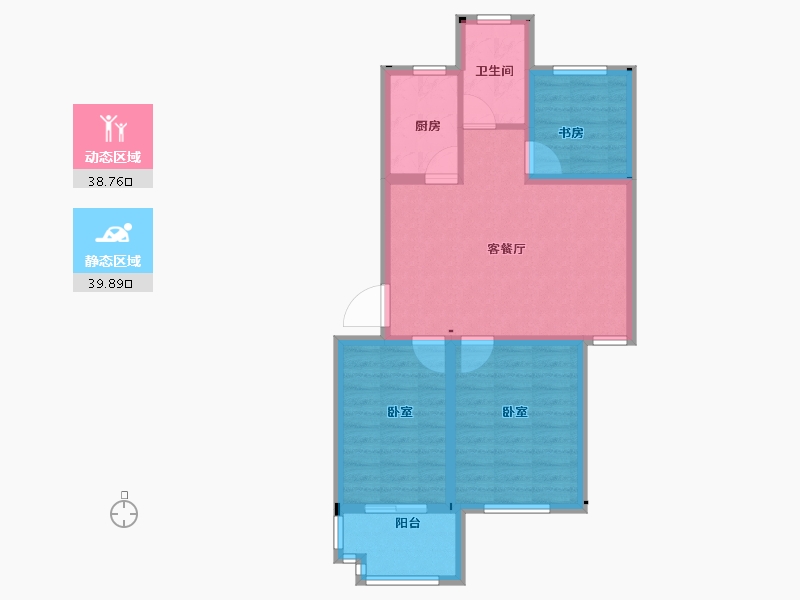 浙江省-绍兴市-崇城壹品-70.00-户型库-动静分区