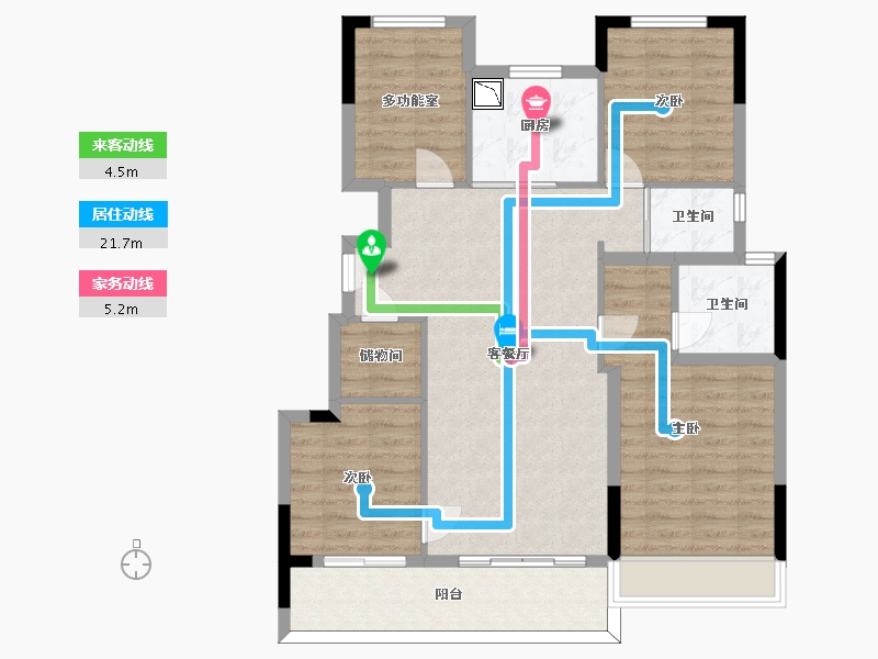 浙江省-杭州市-金隅森临澜府-98.67-户型库-动静线