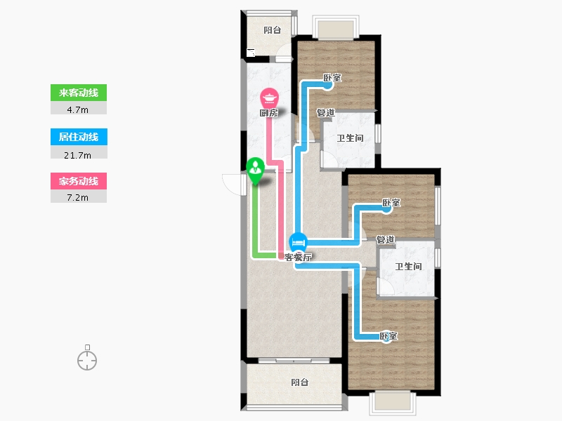 安徽省-淮南市-淮南恒大御府-103.38-户型库-动静线