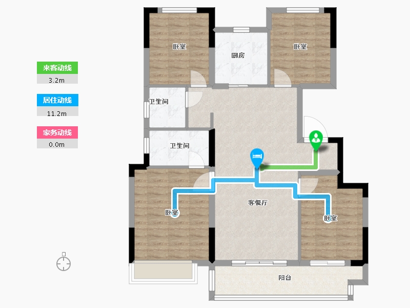 浙江省-绍兴市-中梁隐山府-101.00-户型库-动静线